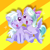 Size: 2048x2048 | Tagged: safe, artist:izuchi, cloudchaser, flitter, pegasus, pony, g4, background pony, cute, cutechaser, duo, duo female, female, flitterbetes, mare, siblings, sisters