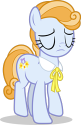 Size: 3514x5413 | Tagged: safe, artist:firlin123, honey bulb, earth pony, pony, g4, my little pony: friendship is magic, the perfect pear, .svg available, absurd resolution, eyes closed, female, mare, sad, simple background, solo, svg, transparent background, vector, western bow tie