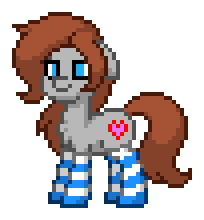 Size: 204x220 | Tagged: safe, oc, oc:ponepony, earth pony, clothes, digital art, gray fur, os, pixel art, socks, striped socks