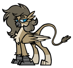 Size: 1056x985 | Tagged: safe, artist:ccrystalonyxx, oc, oc only, oc:wingsey, griffon, blue eyes, commission, female, solo, unamused, wings