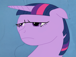 Size: 3000x2250 | Tagged: safe, artist:equestrian, twilight sparkle, alicorn, bleak, grumpy, pouting, solo