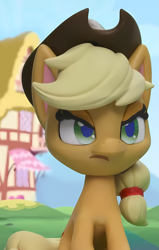 Size: 2605x4096 | Tagged: safe, applejack, earth pony, pony, g4, g4.5, my little pony: stop motion short, annoyed