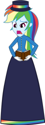 Size: 1281x3545 | Tagged: safe, artist:cartoonmasterv3, rainbow dash, human, equestria girls, g4, advent calendar, caroling, christmas, christmas 2024, clothes, dress, gown, holiday, humanized, solo, victorian, victorian dress