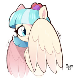 Size: 1213x1254 | Tagged: safe, artist:mar0x8, coco pommel, pegasus, pony, g4, race swap