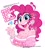 Size: 1160x1278 | Tagged: safe, artist:l4zy_4le, pinkie pie, human, g4, bare shoulders, bracelet, breast blush, breasts, busty pinkie pie, cleavage, clothes, collarbone, cutie mark accessory, cutie mark earrings, ear piercing, earring, hairclip, heart, humanized, jewelry, looking at you, nail polish, off shoulder, open mouth, open smile, peace sign, piercing, shoulder blush, simple background, smiling, smiling at you, solo, talking to viewer, white background