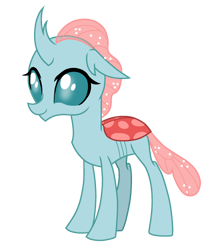 Size: 1750x2000 | Tagged: safe, artist:lnx1ynight16, ocellus, changedling, changeling, g4, my little pony: friendship is magic, the hearth's warming club, folded wings, horn, looking up, smiling, vector, wings