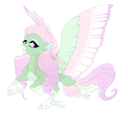 Size: 4500x4000 | Tagged: safe, artist:gigason, oc, oc only, oc:mariposa lily, pegasus, pony, g4, absurd resolution, adoptable, blank flank, coat markings, colored, colored belly, colored eyebrows, colored hooves, colored pinnae, colored wings, colored wingtips, ear fluff, eyelashes, facial markings, feminine stallion, flat colors, flowing tail, gradient wingtips, green coat, grid adoptable, hooves, lidded eyes, long feather, long fetlocks, long mane, long mane male, long tail, looking back, magical lesbian spawn, male, male oc, multicolored wings, obtrusive watermark, offspring, pale belly, parent:clover the clever, parent:fluttershy, pegasus oc, pink eyes, pink hooves, pink mane, pink tail, pink wingtips, raised hooves, raised leg, simple background, smiling, snip (coat marking), solo, spread wings, stallion, stallion oc, standing, standing on one leg, striped mane, striped tail, tail, three quarter view, transparent background, two toned mane, two toned tail, unshorn fetlocks, watermark, wavy mane, wavy tail, wings