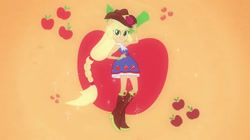 Size: 1280x716 | Tagged: safe, applejack, human, equestria girls, g4, element of honesty, female, honesty, ponied up, solo