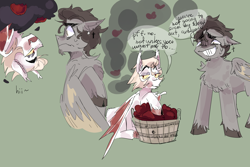 Size: 2048x1365 | Tagged: safe, artist:dmitrymemovznok, bat pony, pegasus, pony, g4, spoiler:hazbin hotel, adam, adam (hazbin hotel), adamsapple, apple, apple tree, bat ponified, crossover, duo, duo male, food, fruit, gay, green background, hazbin hotel, hellaverse, infidelity, lucifer, lucifer morningstar (hazbin hotel), male, non-mlp shipping, ponified, shipping, simple background, species swap, spoilers for another series, stallion, tree