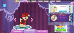 Size: 1280x576 | Tagged: safe, gameloft, mayor mare, earth pony, pony, g4, my little pony: magic princess, carmen sandiego, female, mare, screenshots, solo, tail