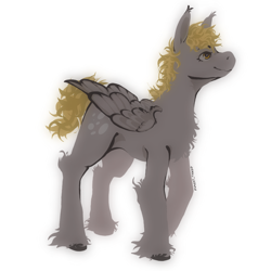 Size: 2285x2285 | Tagged: safe, artist:mdnght-thndr, derpy hooves, pegasus, pony, g4, female, mare, signature, simple background, solo, unshorn fetlocks, white background