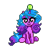 Size: 350x350 | Tagged: safe, artist:chssam, izzy moonbow, pony, unicorn, g5, :3, ball, digital art, female, horn, izzy's tennis ball, manepxls, mare, pixel art, pxls.space, simple background, sitting, solo, tennis ball, transparent background