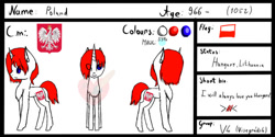 Size: 750x375 | Tagged: safe, artist:creampaint12, pony, nation ponies, poland, ponified, reference sheet, solo