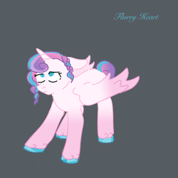 Size: 2000x2000 | Tagged: safe, artist:chromatail, princess flurry heart, alicorn, g4, alternate universe, braid, crystal empire, fanfic art, future, g5 rewrite, princess, seraphina au, teenager