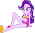 Size: 1406x1336 | Tagged: safe, alternate version, artist:dustinwatsongkx, starlight glimmer, human, equestria girls, g4, bare shoulders, belly, belly button, bikini, clothes, clothes swap, feet, female, hatless, midriff, missing accessory, pinkie pie swimsuit, sandals, simple background, sleeveless, solo, swimsuit, swimsuit swap, transparent background, vector