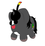 Size: 1473x1478 | Tagged: safe, artist:naoto yazarän, oc, oc:naoto yazarän, pony, unicorn, chibi, horn, pony bolita