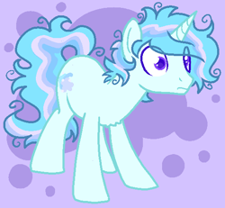 Size: 540x498 | Tagged: safe, anonymous artist, artist:anonymous, oc, oc only, oc:dreamlight wishes, pony, unicorn, abstract background, horn, male, messy mane, purple eyes, solo, stallion