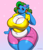 Size: 1587x1842 | Tagged: safe, artist:cornstick, oc, oc only, oc:thalia blu, original species, shark, shark pony, anthro, bbw, belly, belly button, big breasts, blue coat, breasts, busty oc, chubby, cleavage, clothes, curly hair, ear piercing, earring, eyebrows, eyelashes, fat, female, female oc, flower, flower in hair, gradient background, hair twirl, hips, huge breasts, jewelry, legs together, lidded eyes, lips, looking at you, midriff, piercing, purple eyes, shark pony oc, shirt, shorts, smiling, smiling at you, solo, sparkles, stars, t-shirt, two toned hair, wide hips