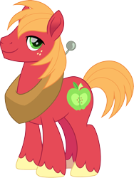 Size: 1354x1800 | Tagged: safe, artist:cloudy glow, big macintosh, earth pony, pony, g4, male, movie accurate, simple background, solo, stallion, transparent background, vector