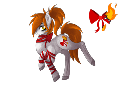 Size: 1499x1076 | Tagged: safe, artist:av, oc, oc only, earth pony, pony, cutie mark, orange hair, orange mane, ribbon, shading, simple background, transparent background, white coat, yellow eyes