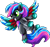 Size: 1071x1017 | Tagged: safe, artist:dragonm97, oc, oc only, oc:night flare, pegasus, pony, digital art, female, manepxls, mare, pixel art, ponified, pxls.space, simple background, smiling, solo, spread wings, transparent background, wings