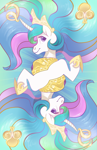 Size: 1280x1979 | Tagged: safe, artist:aim-mod, artist:jitterladybug, part of a set, princess celestia, alicorn, pony, g4, female, mare, playing card, solo