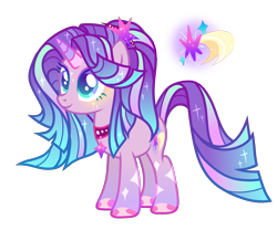 Size: 2790x2325 | Tagged: safe, artist:anno酱w, oc, oc only, pony, unicorn, adoptable, base used, bell, bell collar, collar, cutie mark, eyelashes, eyeshadow, headband, horn, jewelry, magical lesbian spawn, makeup, necklace, offspring, parent:starlight glimmer, parent:twilight sparkle, ponytail, simple background, solo, stars, transparent background