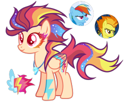 Size: 2784x2271 | Tagged: safe, artist:anno酱w, oc, oc only, pegasus, pony, adoptable, base used, cutie mark, ethereal mane, facial markings, lightning, magical lesbian spawn, offspring, parent:rainbow dash, parent:spitfire, simple background, solo, starry mane, transparent background, whistle, whistle necklace