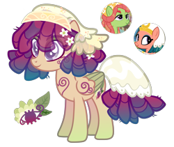 Size: 2565x2166 | Tagged: safe, artist:anno酱w, oc, oc only, pegasus, pony, adoptable, base used, body markings, cutie mark, dreadlocks, egyptian, egyptian pony, facial markings, flower, flower in hair, magical lesbian spawn, offspring, parent:somnambula, parent:tree hugger, simple background, solo, transparent background, veil