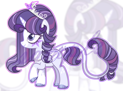 Size: 3460x2560 | Tagged: safe, artist:anno酱w, oc, oc only, alicorn, pony, adoptable, base used, body freckles, body markings, crown, facial markings, freckles, hair bun, jewelry, long tail, magical lesbian spawn, offspring, parent:rarity, parent:twilight sparkle, raised hoof, regalia, simple background, solo, tail, watermark, white background, zoom layer