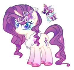 Size: 2400x2268 | Tagged: safe, artist:anno酱w, oc, oc only, butterfly, pony, unicorn, base used, clothes, cutie mark, eyelashes, eyeshadow, freckles, gem, gemstones, horn, jewelry, magical lesbian spawn, makeup, offspring, parent:fluttershy, parent:rarity, parents:flarity, reference sheet, scarf, simple background, solo, transparent background