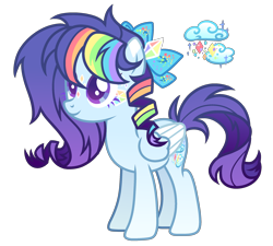 Size: 2432x2186 | Tagged: safe, artist:anno酱w, oc, oc only, pegasus, pony, adoptable, base used, bow, bowtie, cutie mark, facial markings, gem, gemstones, magical lesbian spawn, offspring, parent:rainbow dash, parent:rarity, parents:raridash, rainbow, reference sheet, simple background, solo, transparent background