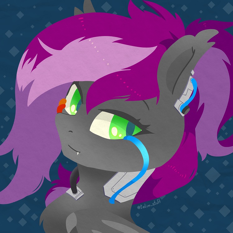 3503242 Safe Artist Talimingi Oc Oc Only Bat Pony Cyborg Pony