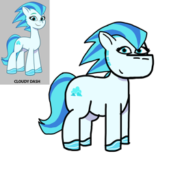 Size: 1280x1280 | Tagged: safe, artist:josephthedumbimpostor, cloudy dash, earth pony, g5, my little pony: tell your tale, female, simple background, solo, solo female, white background