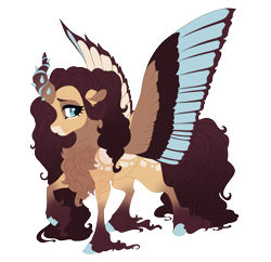 Size: 5900x5700 | Tagged: safe, artist:gigason, oc, oc only, oc:fallow, alicorn, hybrid, kirin, pony, g4, absurd resolution, adoptable, alicorn oc, blank flank, blue eyes, blue hooves, blue pupils, body markings, brown coat, brown mane, brown tail, brown wingtips, chest fluff, coat markings, colored, colored chest fluff, colored eyebrows, colored hooves, colored horn, colored pinnae, colored pupils, colored wings, colored wingtips, curved horn, ear fluff, eye markings, eyelashes, facial markings, female, female oc, flat colors, floppy ears, gradient horn, gradient legs, gradient mane, gradient tail, hair over one eye, half kirin, hooves, horn, hybrid oc, kirin hybrid, lidded eyes, long feather, long fetlocks, long mane, long tail, looking back, magical lesbian spawn, mare, mare oc, multicolored wings, neck fluff, obtrusive watermark, offspring, parent:fluttershy, parent:oc:merry berry, parents:canon x oc, ponytail, raised hoof, red mane, red tail, ruff, simple background, snip (coat marking), socks (coat markings), solo, spiked horn, spread wings, standing, standing on three hooves, striped horn, tail, thick horn, three quarter view, transparent background, unshorn fetlocks, wall of tags, watermark, wavy mane, wavy tail, wings