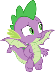 Size: 3000x3846 | Tagged: safe, artist:cloudy glow, spike, dragon, g4, male, simple background, solo, transparent background, vector, winged spike, wings