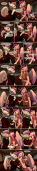 Size: 1440x6533 | Tagged: safe, artist:spud, princess cadance, princess flurry heart, anthro, comic:unlikely valentine, g4, 3d, blushing, breasts, choker, comic, conversation, female, incest, indoors, infidelity, kissing, leaning forward, lesbian, living room, looking at each other, looking at someone, mother and child, mother and daughter, ship:flurrydance, shipping, sitting, sorry, source filmmaker, speech bubble, talking