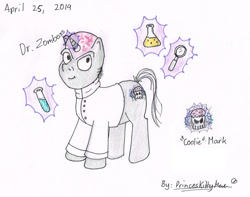 Size: 1006x794 | Tagged: safe, artist:crazyplantmae, pony, undead, unicorn, zombie, zombie pony, 2014, dr. zomboss, horn, male, plants vs zombies, ponified, stallion, traditional art