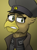 Size: 624x840 | Tagged: safe, artist:notoriousnostalgia, oc, oc only, oc:apfel von kuchen, griffon, equestria at war mod, beak, bust, cap, clothes, digital art, female, general, griffon oc, hat, looking right, military, military uniform, new characters for equestria at war, new characters for equestria at war mod, peaked cap, portrait, simple background, solo, uniform, uniform hat