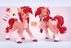 Size: 2712x1809 | Tagged: safe, artist:itssim, oc, oc only, oc:itssim, earth pony, pony, bow, bridle, butt, cheek fluff, chest fluff, coat markings, dock, ear fluff, earth pony oc, freckles, golden ratio, heart butt, lacrimal caruncle, leg fluff, looking back, male, pale belly, plot, raised hoof, reference sheet, ribbon, socks (coat markings), solo, stallion, stray strand, tack, tail, tail bow, underhoof, unshorn fetlocks