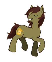 Size: 307x366 | Tagged: safe, pony, daniel (amnesia), digital art, grin, okami hikaru, pixel art, ponified, smiling, solo