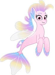 Size: 3774x5122 | Tagged: safe, destiny (g5), seapony (g4), g5, my little pony: tell your tale, official, .ai available, .svg available, bioluminescent, clothes, cute, des-dorable, dorsal fin, female, fin, fin ears, fin wings, fins, fish tail, flowing mane, flowing tail, looking at you, mare, scales, sea pony (g5), see-through, simple background, smiling, smiling at you, solo, svg, swimming, tail, transparent background, unitober 2024, vector, wings