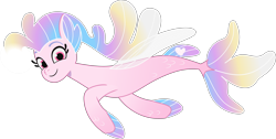 Size: 5827x2938 | Tagged: safe, destiny (g5), seapony (g4), g5, my little pony: tell your tale, official, .ai available, .svg available, concept art, female, simple background, solo, svg, transparent background, vector