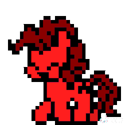 Size: 720x720 | Tagged: safe, artist:exemxetheexe, pinkie pie, earth pony, pony, g4, animated, cute, gif, zalgo pie