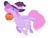 Size: 640x480 | Tagged: safe, artist:bananasmores, starsong, pegasus, pony, g3, halloween, hat, holiday, pumpkin bucket, solo, witch hat