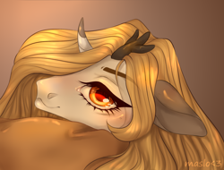 Size: 2500x1900 | Tagged: safe, artist:maslo<3, oc, oc:meeray<3, pony, unicorn, horn