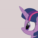 Size: 800x800 | Tagged: safe, artist:k. dale, twilight sparkle, pony, unicorn, g4, animated, boop, cute, female, gif, horn, mare, movie accurate, self paradox, self ponidox, self-boop, simple background, twiabetes, unicorn twilight, white background