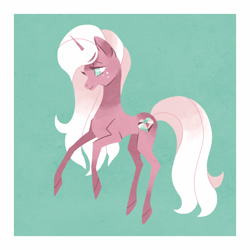 Size: 900x900 | Tagged: safe, artist:pinpomme, oc, oc only, pony, unicorn, horn, solo