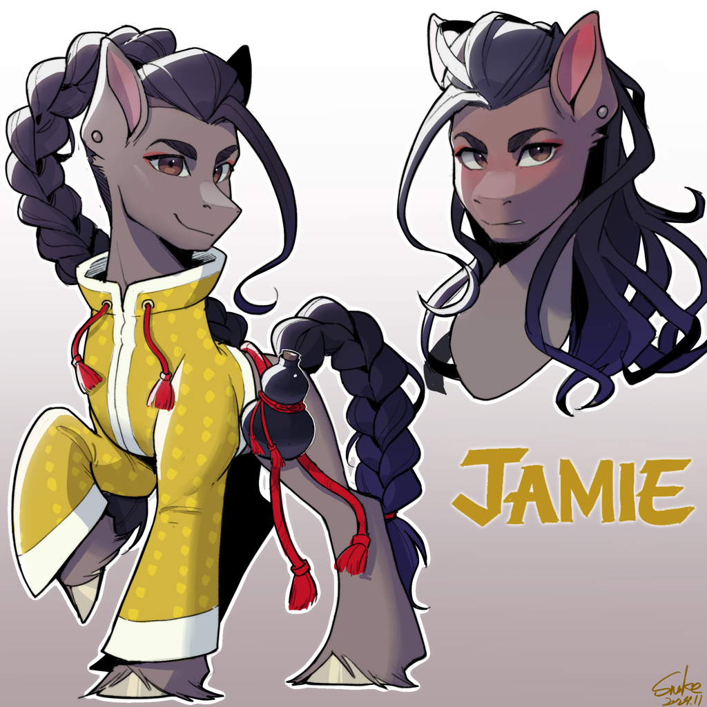  3504128 safe artist xiaowu07 earth pony pony jamie street