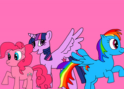 Size: 4060x2900 | Tagged: safe, artist:kittycathryn239, pinkie pie, rainbow dash, twilight sparkle, alicorn, earth pony, pegasus, g4, female, twilight sparkle (alicorn)